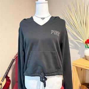 Victoria's Secret PINK grey cropped hoodie